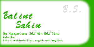 balint sahin business card
